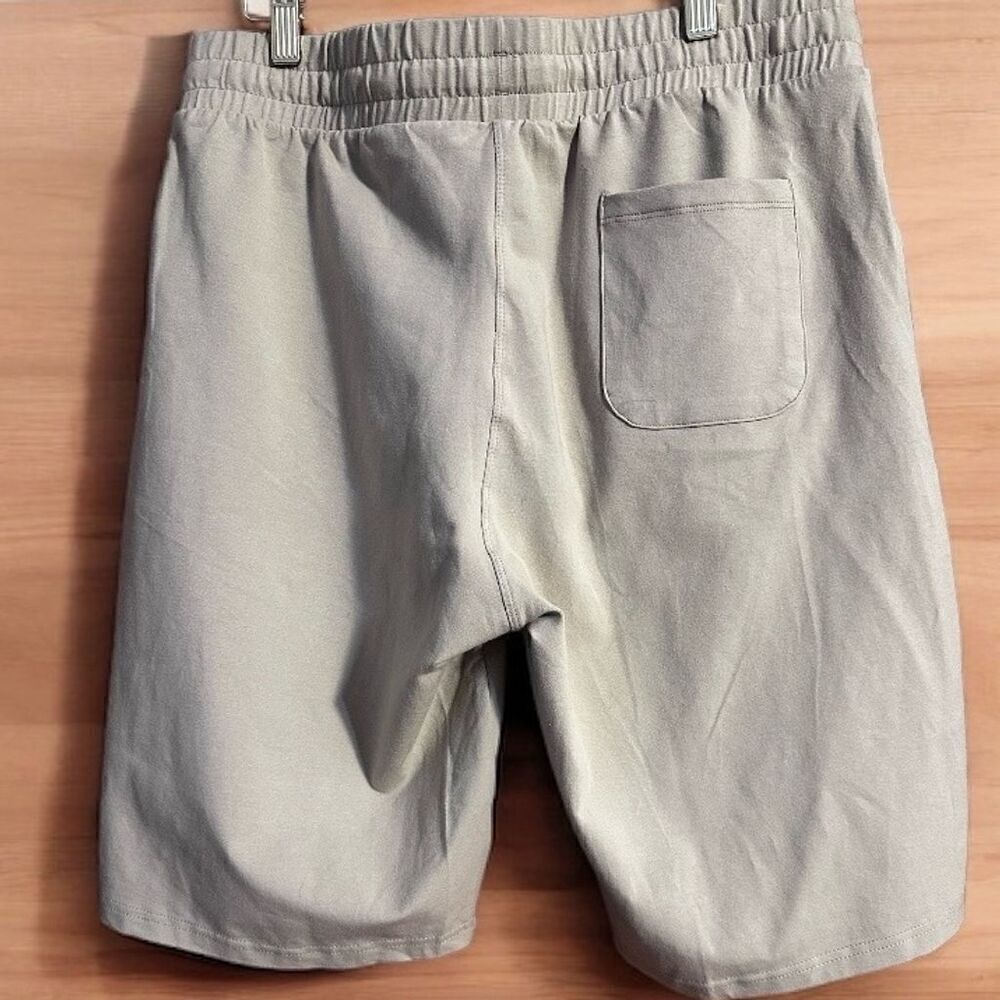 Willit Bermuda Tan Moisture Wicking Cotton Walking Shorts Elastic Waist Pockets - Picture 6 of 12